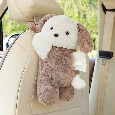 Chair Back Hanging Bag Paper Car tissue box/set - tissue-box-hanging-style-camel-puppy-white-face