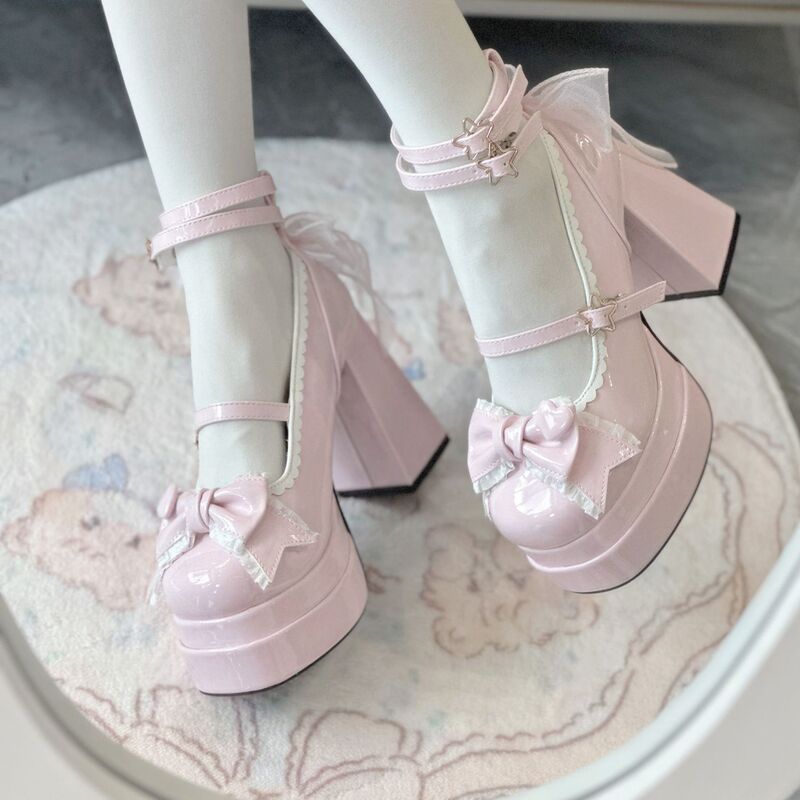 Sweet Japanese Style Jk Lolita Shoes Round Toe 2025 Cute Girl Lolita Shoes High Heels Waterproof Platform Mary Jane Sweet Japanese Style Jk Lolita Shoes Round Toe 2025 Cute Girl Lolita Shoes High Heels Waterproof Platform Mary Jane