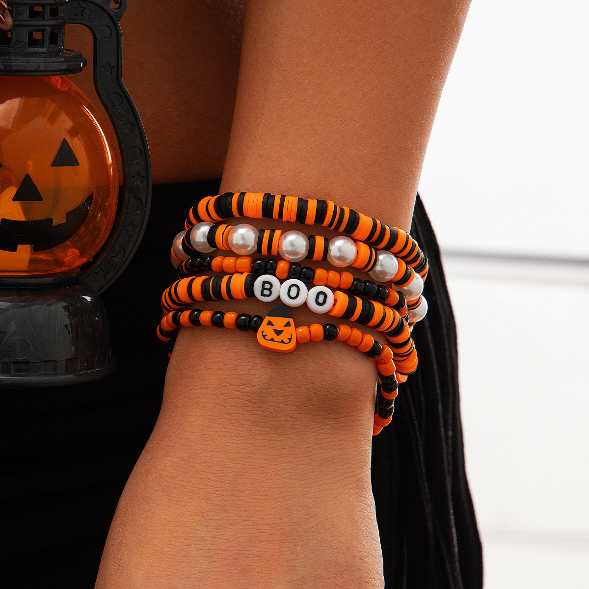 21g Weight Alloy Pendant Material Bracelets Classification CCB, Arylic, soft clay Chain Material 1 Set Quantity Festival Occasion CCB, Arylic, Alloy Material Halloween Festival Pumpkin, Bat, Ghost Pattern Women's Gender Beaded, Enamel Design Funny Style Funny Pumpkin Bat Ghost CCB Arylic Alloy Beaded Bracelets Wholesale 77
