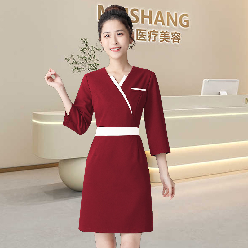 足浴技师工作服女高端养生馆美容院spa浴足工衣按摩足疗技师工衣