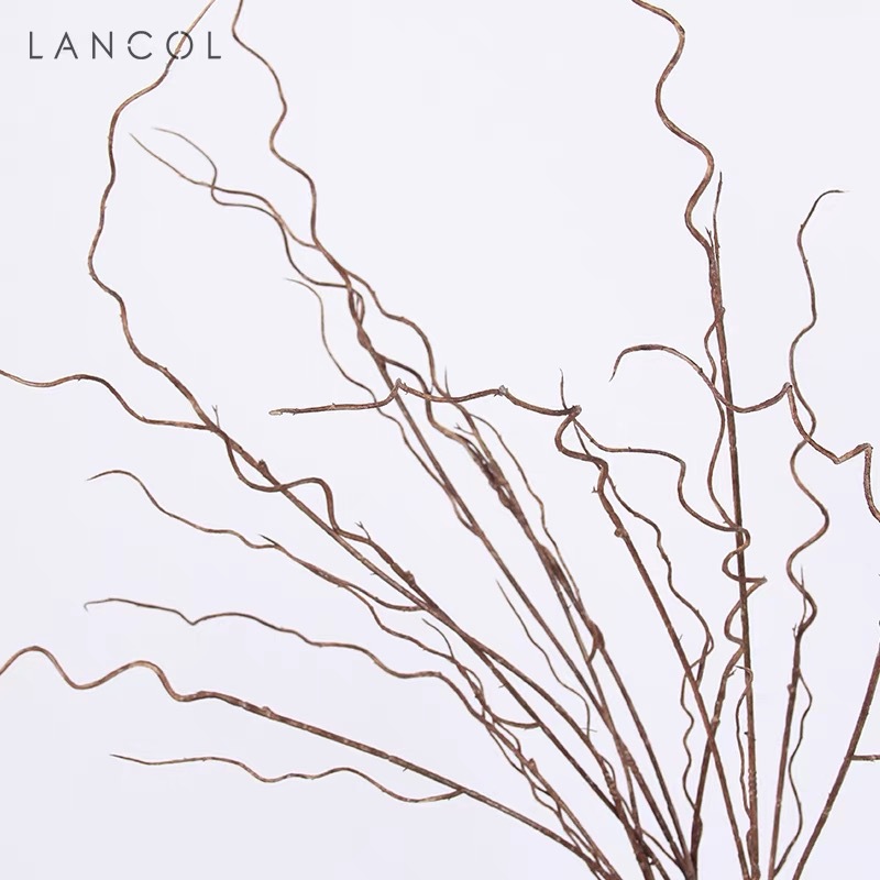 仿真云龙柳 柳枝仿真叶子花艺配材柳芽柳支枯枝线条花艺家居装饰