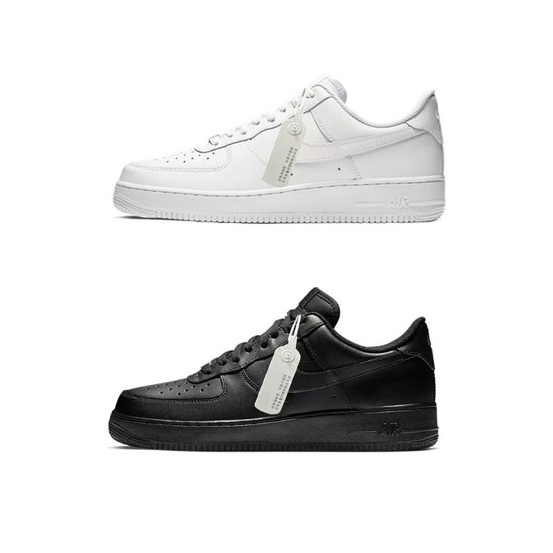 Cross-Border Exclusive Supply of Putian Shoes Air Force One Pure White Pure Black Af1 Version Black Warrior Men's Shoes Women's Shoes Couple's Same Style