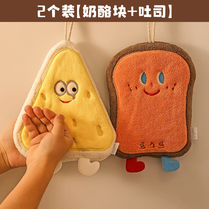 Toallas lindas colgadas absorción de agua espesar toallas de toallas de baño toallas de cocina toallas de dibujos animados secado rápido