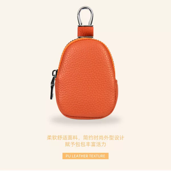 New Cross-border Amazon Hot Key Case Mini Cute Solid Color Storage Bag Logo Pattern Car Key Case