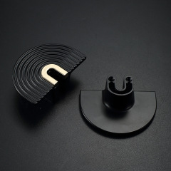 櫃門拉手黑色現代簡約衣櫥柜子門把手浴室櫃拉手輕奢對裝半圓把手