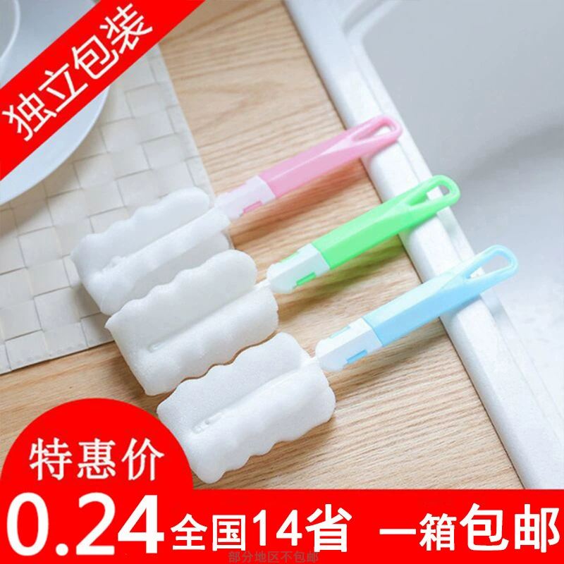 T красочная утолщенная удлиненная съемная щетка для чашек пластиковая прочная длинная ручка для пятен щетка для чашек без рук