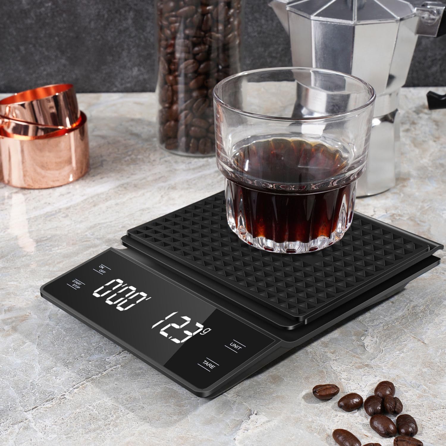 Nueva 6002 portátil 0.01g de alta precisión báscula electrónica báscula de cocina báscula electrónica multifuncional para hornear café