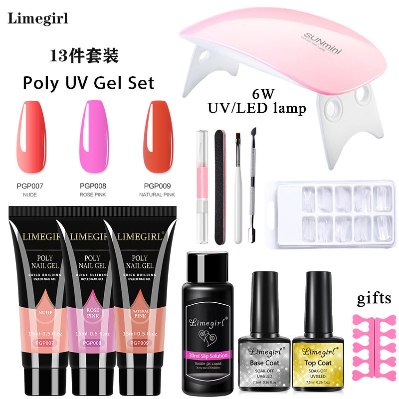 Nail Art extensión pegamento traje cristal rápido uñas extensión gel UV fototerapia pegamento uñas arte lámpara LED en stock suministro