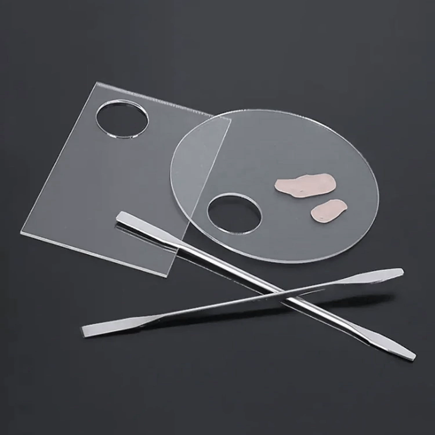 Прозрачная акриловая жидкая основа, палитра для масляной живописи, палитра для макияжа, пудра для основы, инструменты для макияжа для визажиста