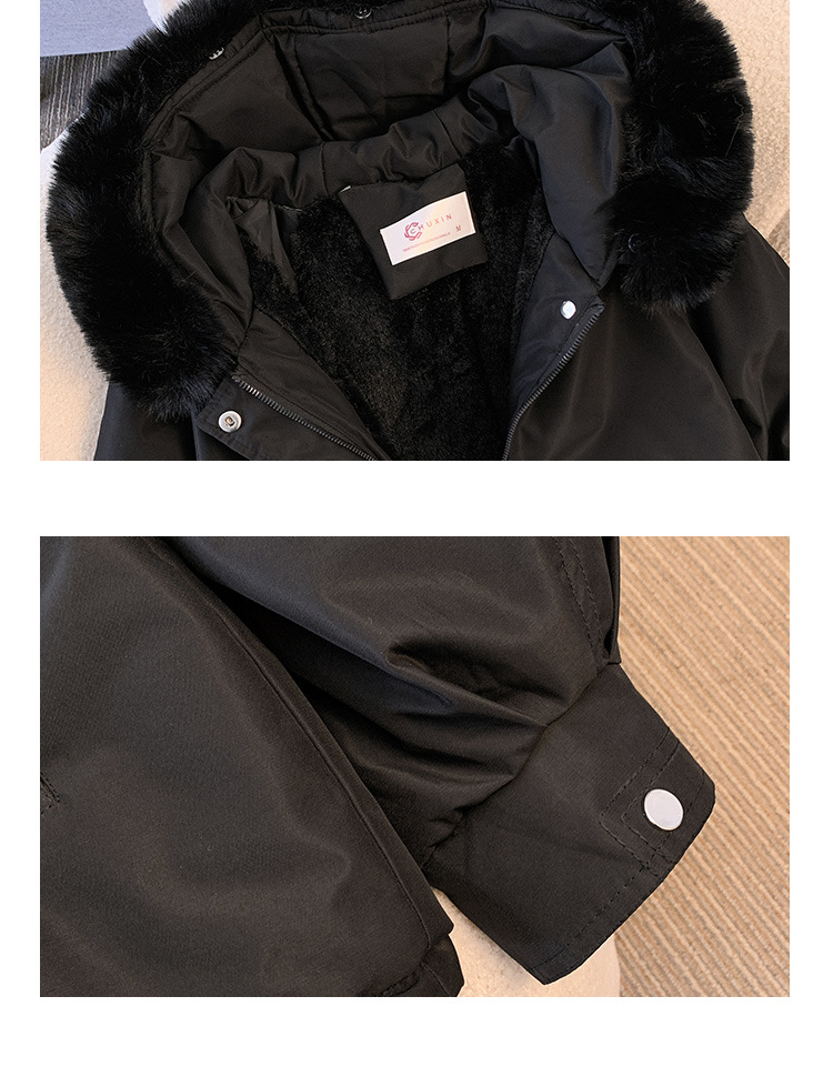 Women's Warm Padded Overcoat With Fur Collar Slim Fit Jacket_voghion.com