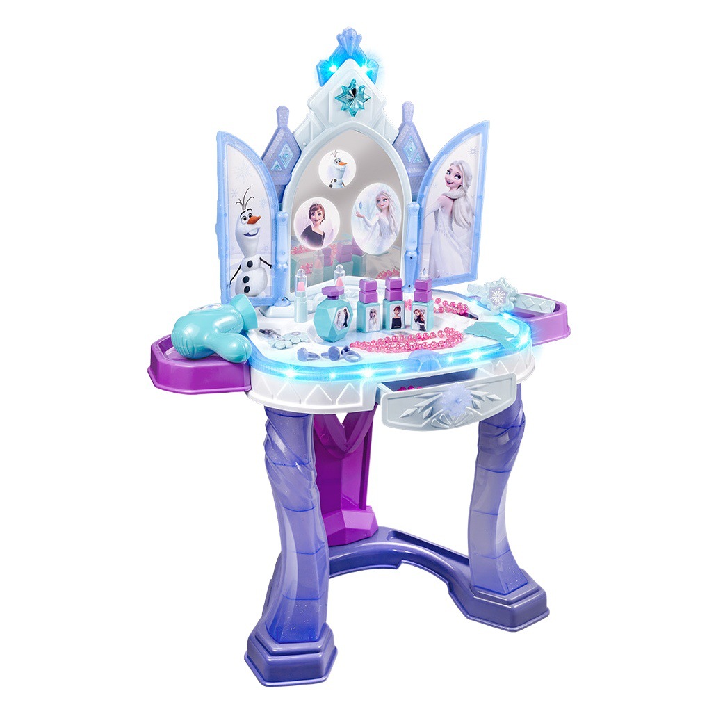 Disney genuine frozen magic mirror dressing table strawberry bear Aisha magic makeup beauty play house children