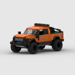 MOC blocks compatible with Lego Raptor F150 eight-frame car racing speed series puzzle blocks