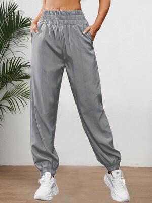 Z2340 代发速卖通亚马逊跨境新款运动裤女式高腰快干跑步裤松