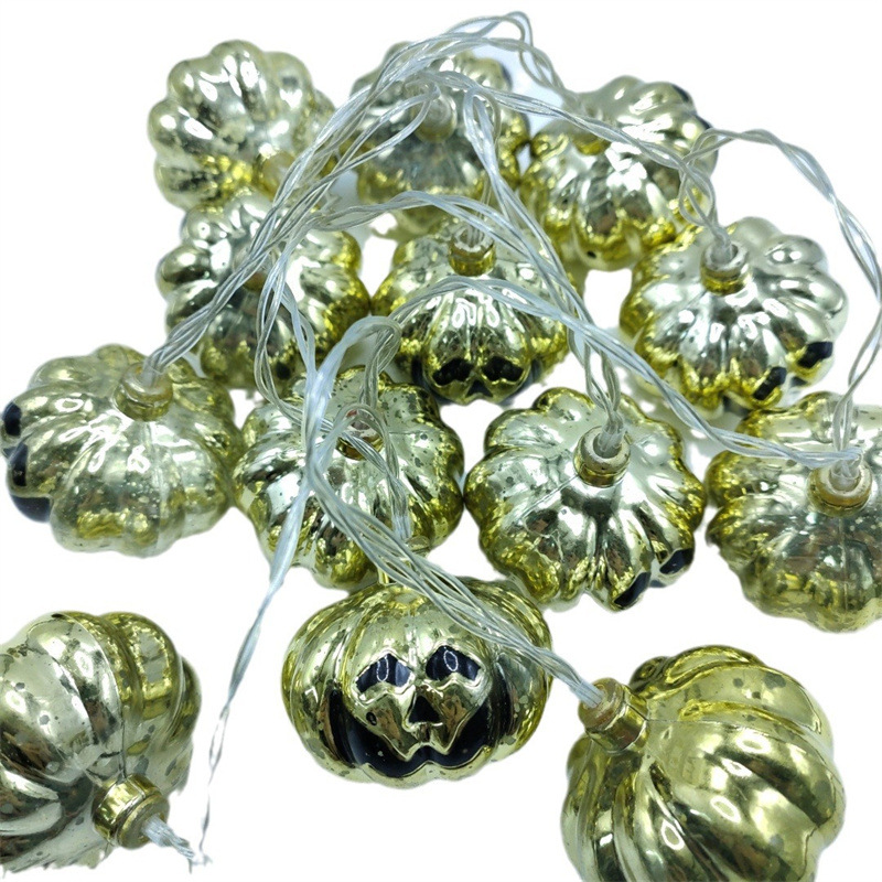 Halloween LED decoración lámpara de color lámpara galvanizado calabaza lámpara de decoración de la casa encantada