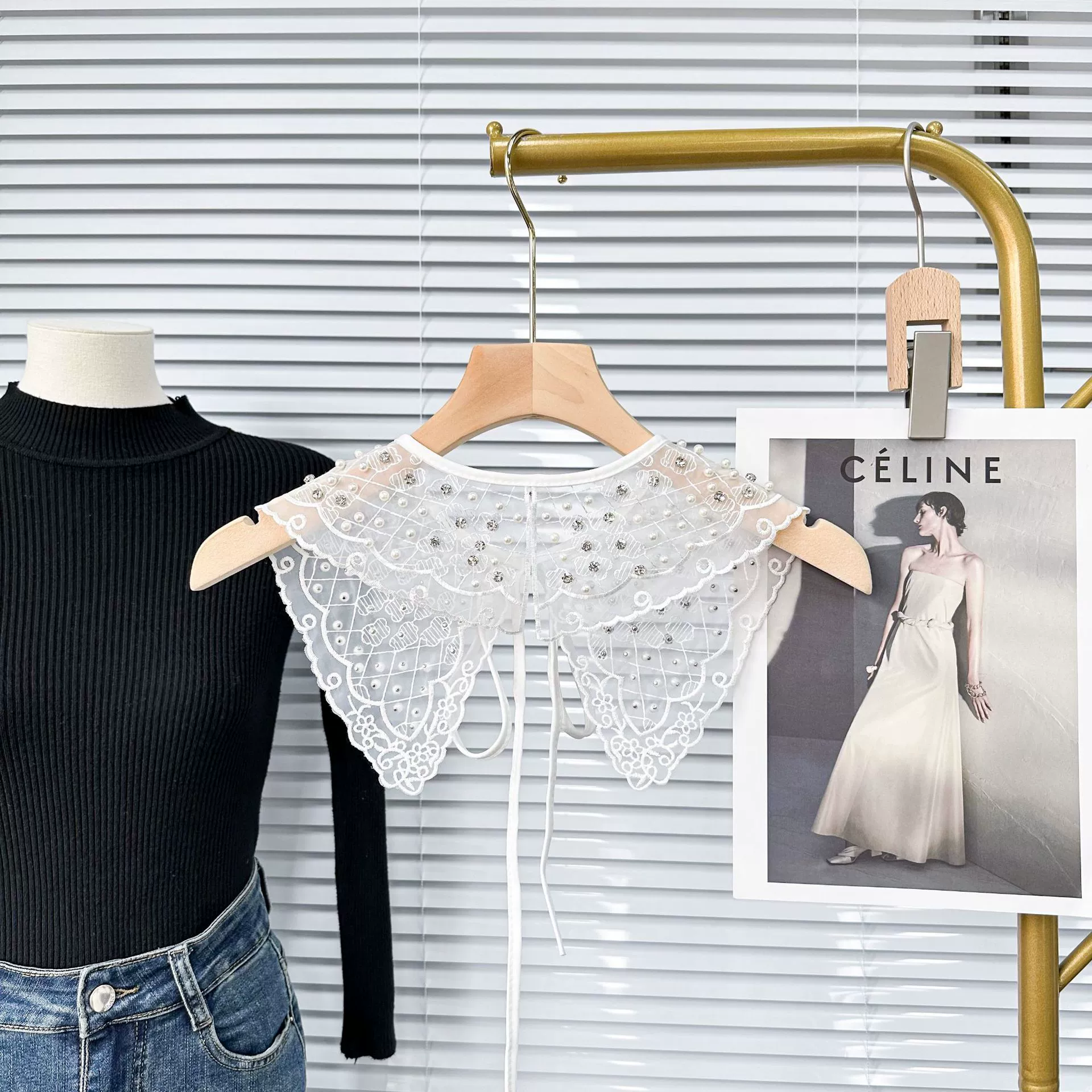 Ложный воротник из жемчуга, плащ, стиль Chanel, французский стиль, опт