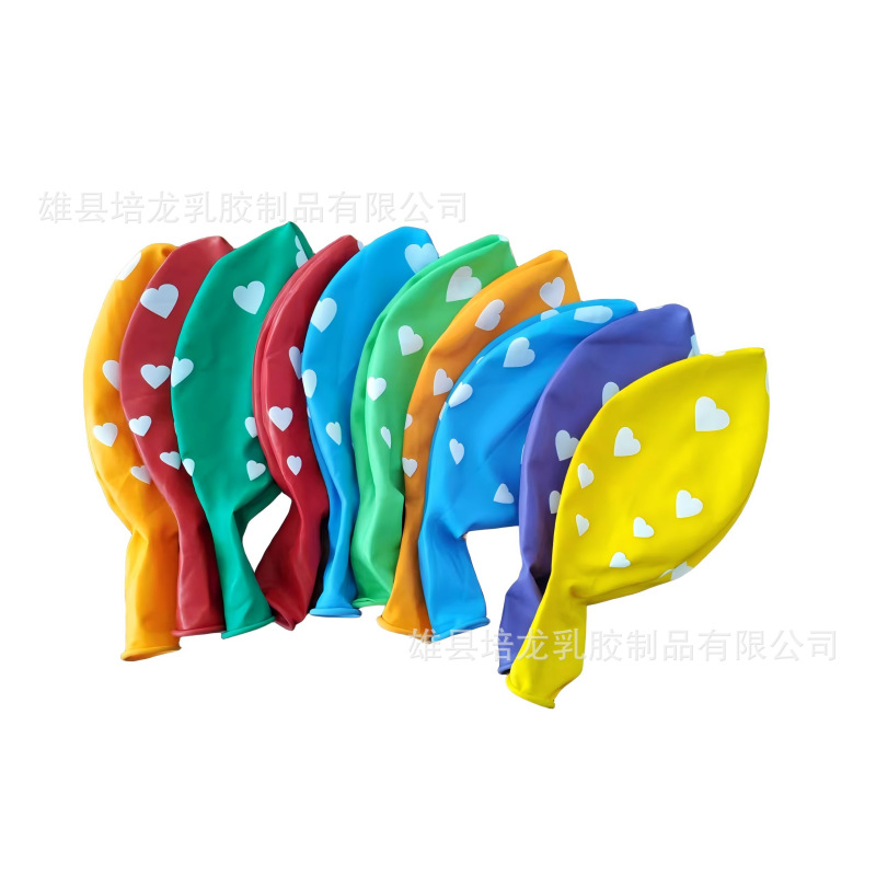 36인치 35g 완벽한 원형 혼합 꽃 하트 리본 10개