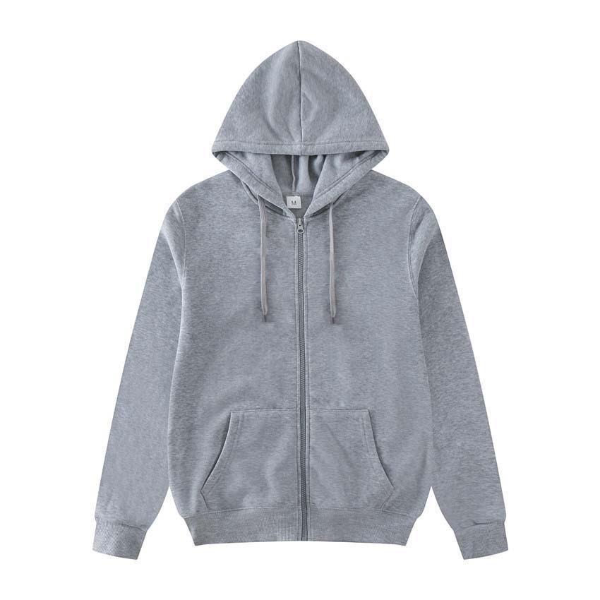 단색 카디건 스웨터 남자의 봄과 가을 새로운 한국 패션 느슨한 가을 기모 후드 지퍼 코트 남성 도매