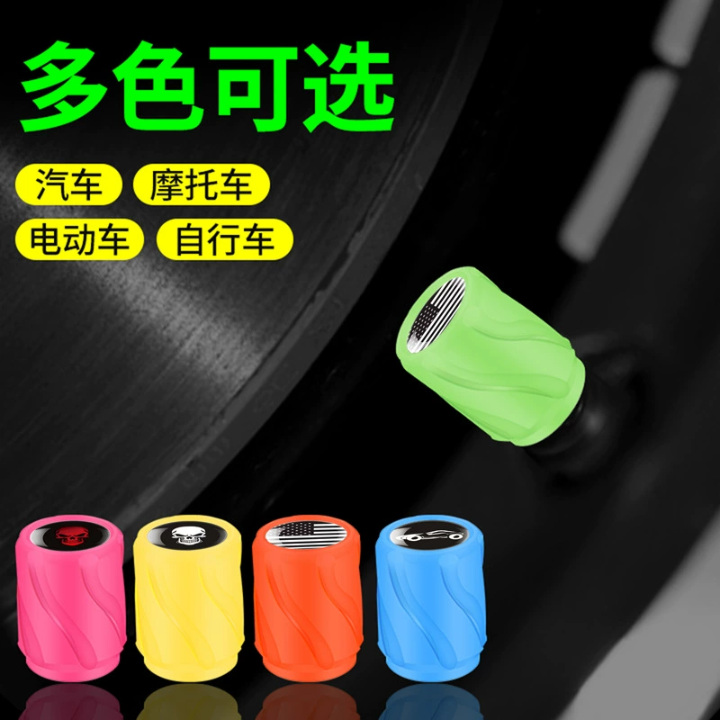 Новая светящаяся крышка клапана, крышка автомобильного клапана, мотоциклетный электромобиль, вакуумный клапан для шин, светящаяся крышка клапана