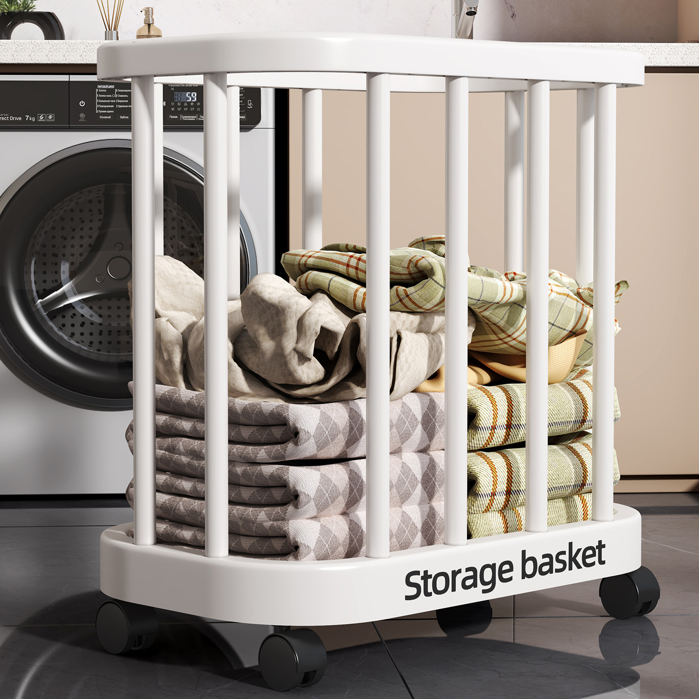 Dirty Clothes Basket Household Large-Capacity Storage Basket Bathroom Dirty Clothes Artifact Bathroom Laundry Basket Toy Doll Bucket