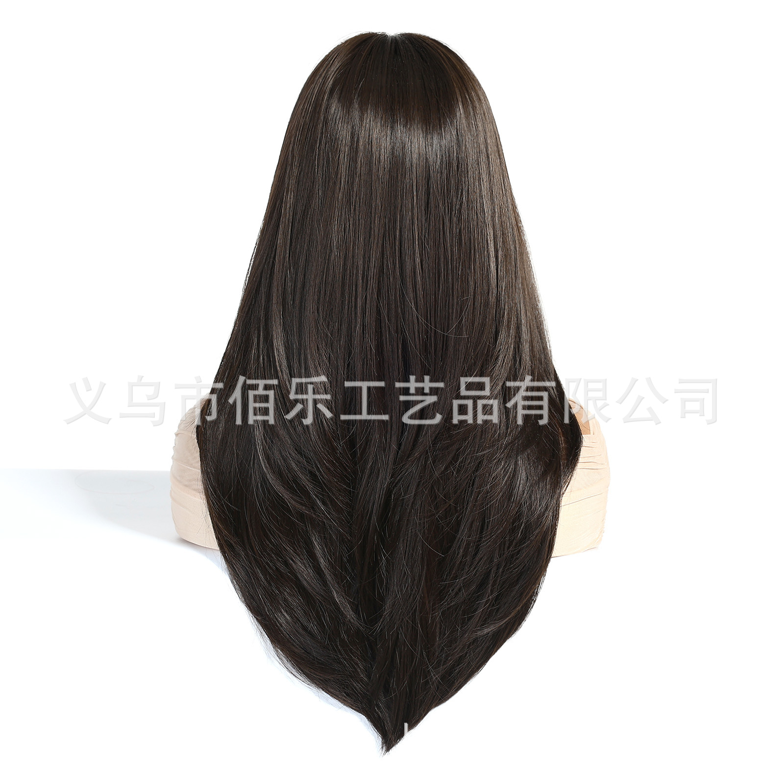 Negro marrón largo cabello recto pelucas de cabello para mujeres cubierta de capas sensoriales de cabello encontradas en stock al por mayor venta caliente pelucas image 5
