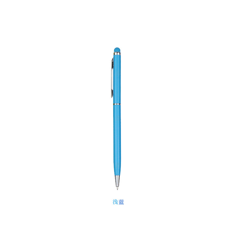 Simple pequeña pluma de metal logotipo personalizado giratorio bolígrafo rotatorio pluma de aceite de publicidad pluma de regalo toque eléctrico cabeza de fusión