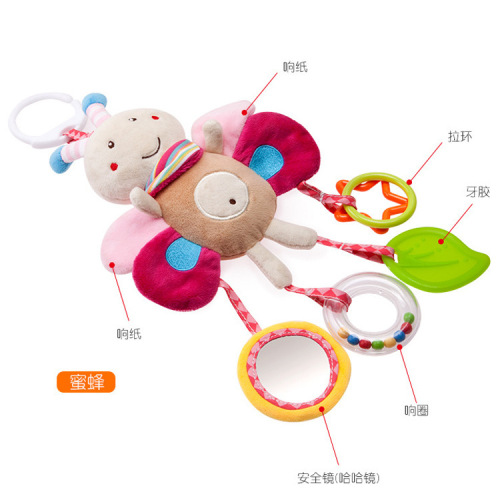 Baby toys BBSKY cute cartoon animals bed hanging wind chimes stroller hanging plush doll toys wholesale