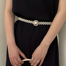 X 27450 Pearl Rhinestone Waist Chain ����ˮ���ɽ�Ůʿ����