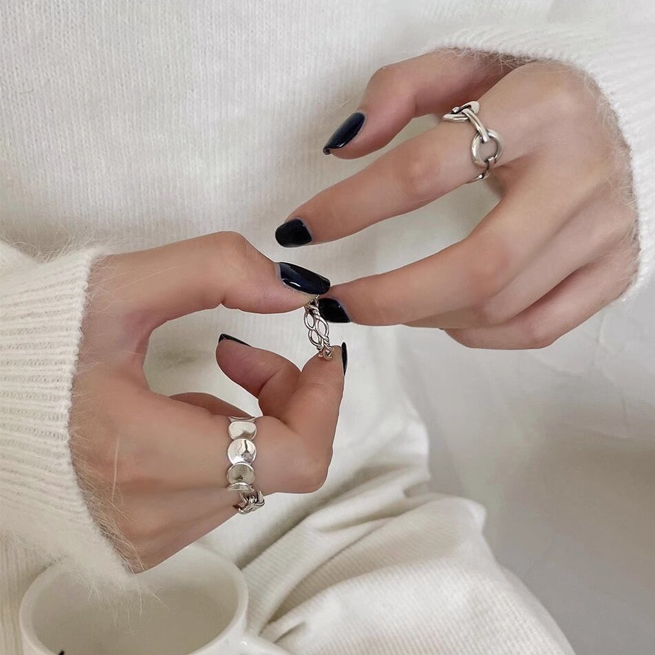 Stackable Minimalist Ring Set With Cubic Zirconia For Women_voghion.com