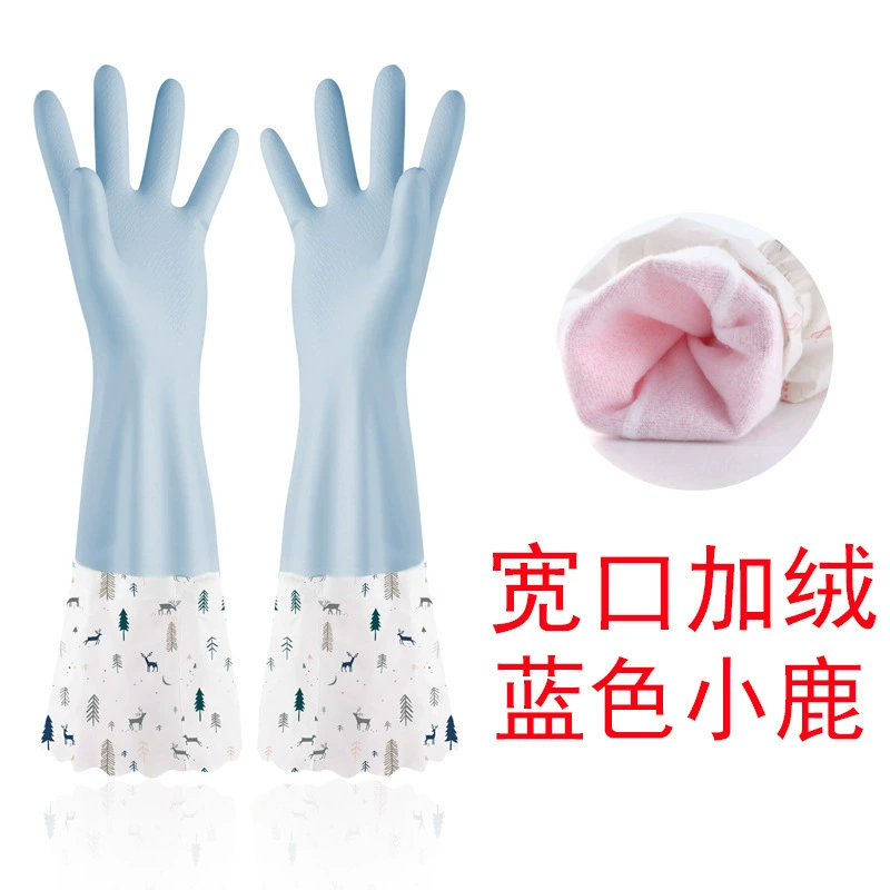 Rubber waterproof plastic durable warm gloves