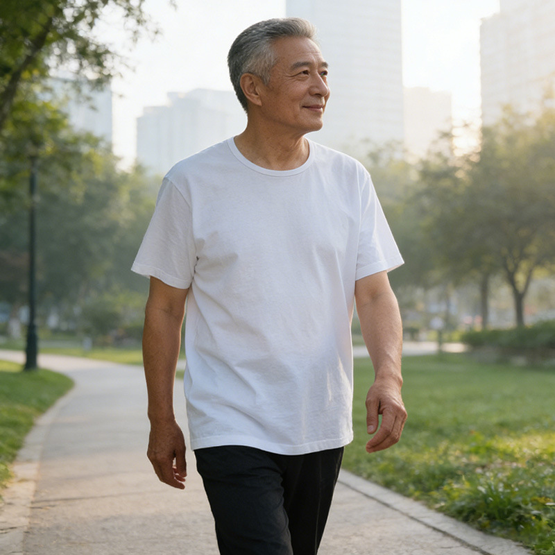 Pure Cotton Men's Summer Short-Sleeve T-Shirt for Middle-Aged and Elderly, Dad's Style, Loose Fit, Sweat-Absorbent, All-Cotton Undershirt, Wholesale T-Shirt Pure Cotton Men's Summer Short-Sleeve T-Shirt for Middle-Aged and Elderly, Dad's Style, Loose Fit, Sweat-Absorbent, All-Cotton Undershirt, Wholesale T-Shirt