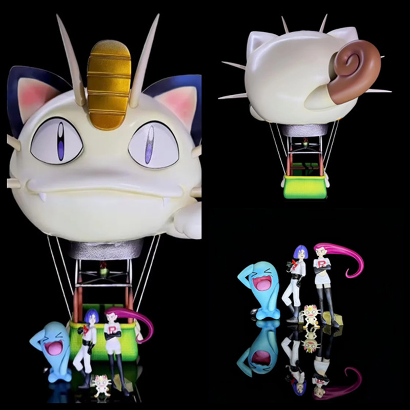 小精灵 火箭队喵喵气球 武藏小次郎喵喵果然翁 动漫模型摆件手办