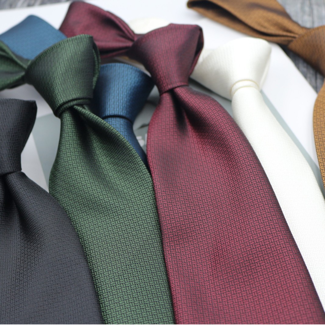 Solid Colour Mens Formal Tie For Wedding And Business Suit Set_voghion.com