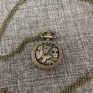 Small student creative pocket watches male retro flipper Linglong small necklasm list ancient style cute children lady pendant