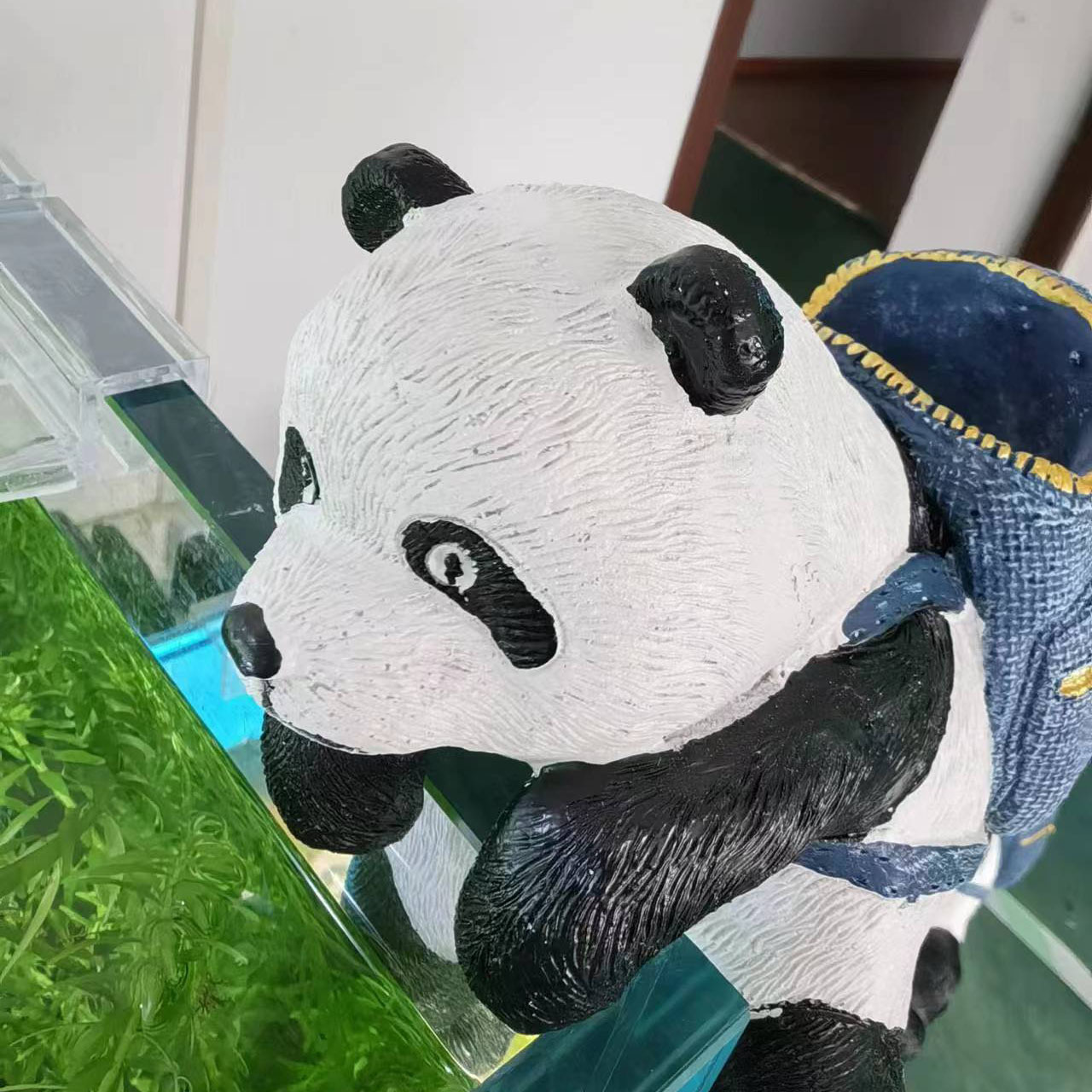 Adorno Colgante de Resina para Pecera, Diseño de Panda, Decoración de Pared para Acuario, Gato Acostado Moderno, Venta al por Mayor