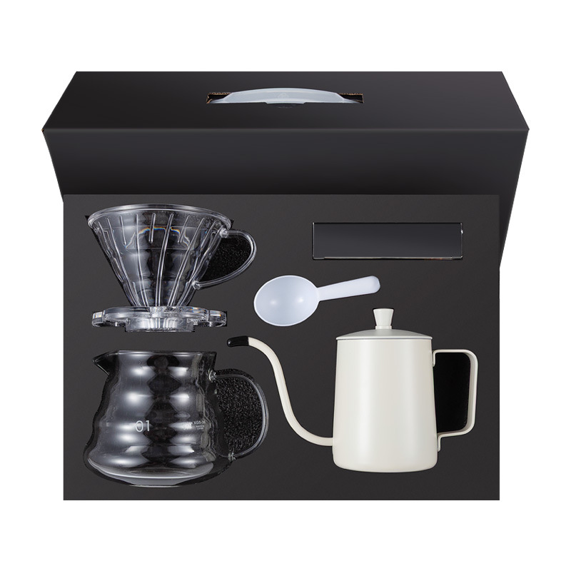 Inventario de alta calidad set de café de mano cafetera de mano cajas de regalo de cafetera mocha