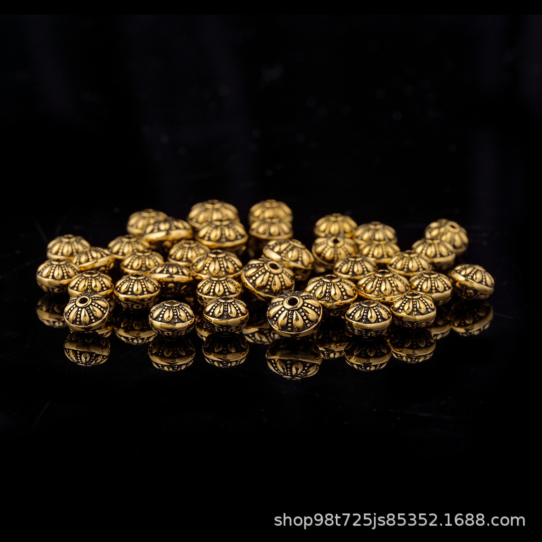 22K Gold-Plated Sand Gold Beads, Spacer Beads, Top Beads, Waist Beads, DIY 108 Phoenix-Eye Small Diamond Beads, Jewelry for Handcrafted Bracelets