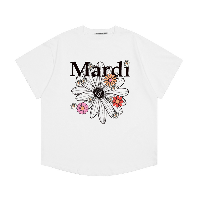 2025新款韩国Mardi短袖金高银同款小雏菊T恤百搭女上衣宽松高版本|undefined