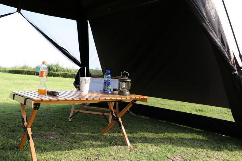 Automatic Tent Outdoor Aluminum Alloy Folding Portable Camping Black Glue Mosquito Net Mosquito-Proof Camping Canopy