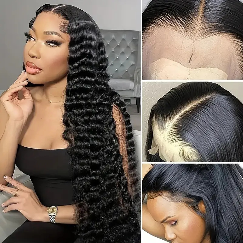 European and American Cross-Border Front Lace Wig, Women's Lace Front Wig with Middle Parting and Long Wavy Hair European and American Cross-Border Front Lace Wig, Women's Lace Front Wig with Middle Parting and Long Wavy Hair