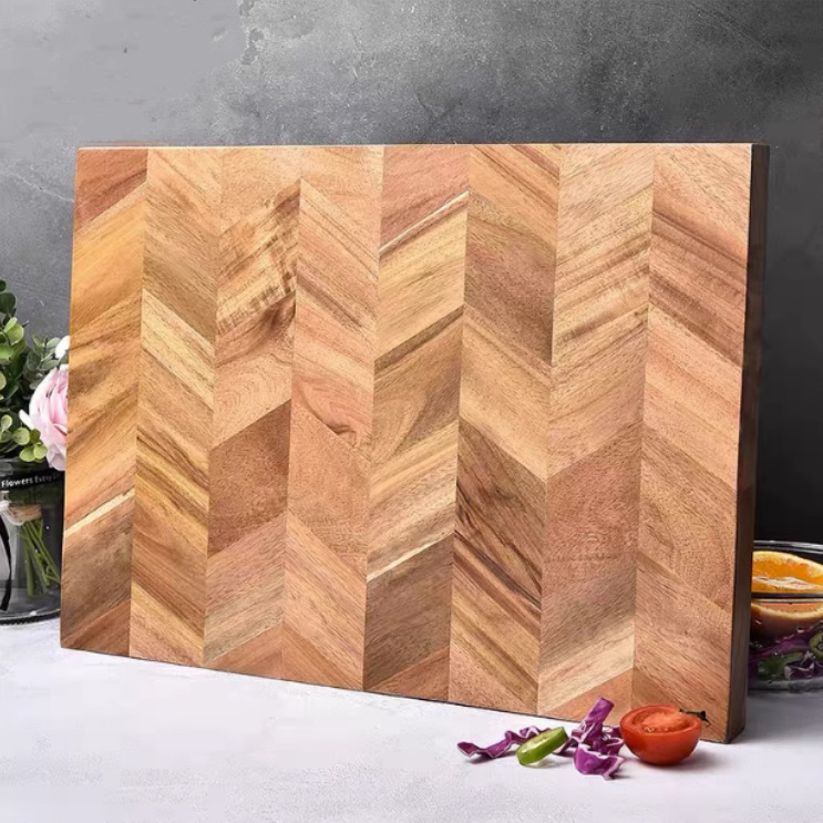 Tablero de corte de madera de acacia tablero de corte de madera maciza hogar corte de vegetales tabla de corte rectangular tabla de cortar panel de cocina de alta gama tablero de corte de frutas