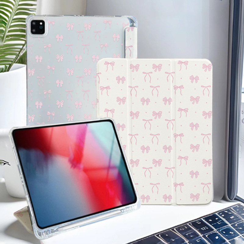 Suitable for Apple Pad Protective Case Girly Pink Bow 10Th Generation 70% off Frosted Tablet Protective Case with Pen Slot