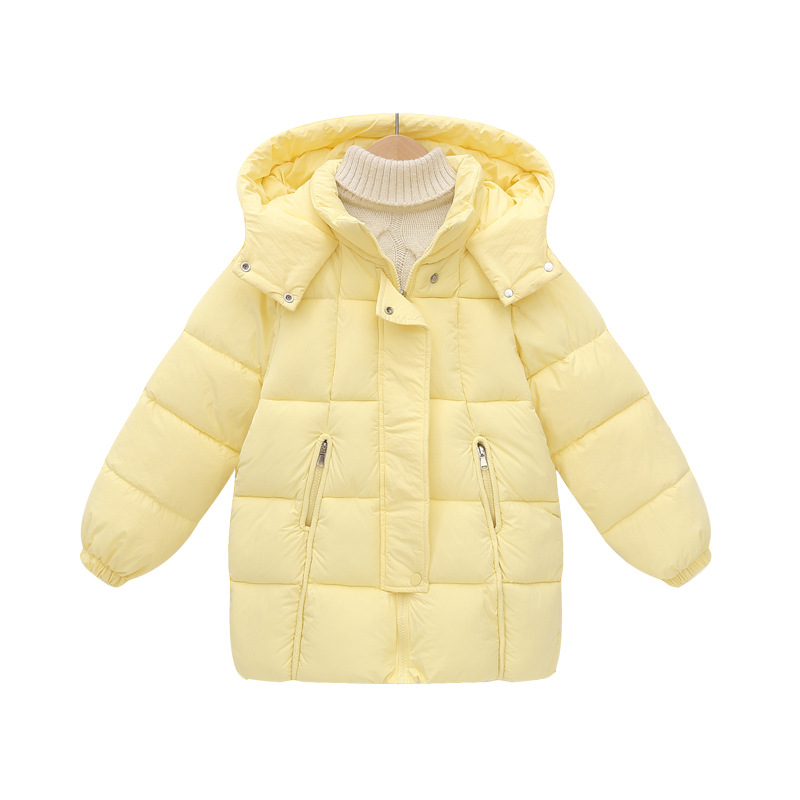 873 Ropa acolchada de longitud media para niños transfronterizos de comercio exterior, ropa acolchada de algodón gruesa para niños, ropa para niños, chaqueta acolchada cálida, de moda