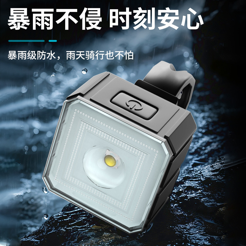 Lámpara de bicicleta explosiva fuera de línea brillante noche impermeable USB-C recargable bicicletas delanteros luz trasera equipo de viaje