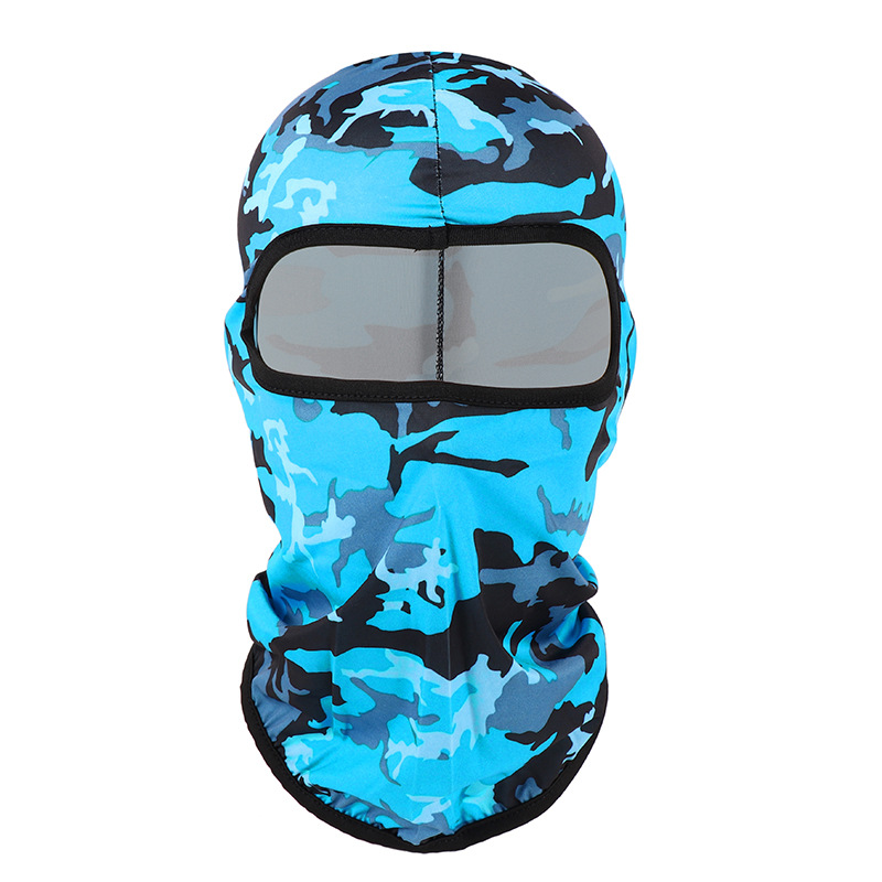 Máscara de ciclismo a prueba de viento de motocicleta de verano transfronteriza Máscara de camuflaje de pesca al aire libre Máscara de protección solar de ciclismo de seda de hielo