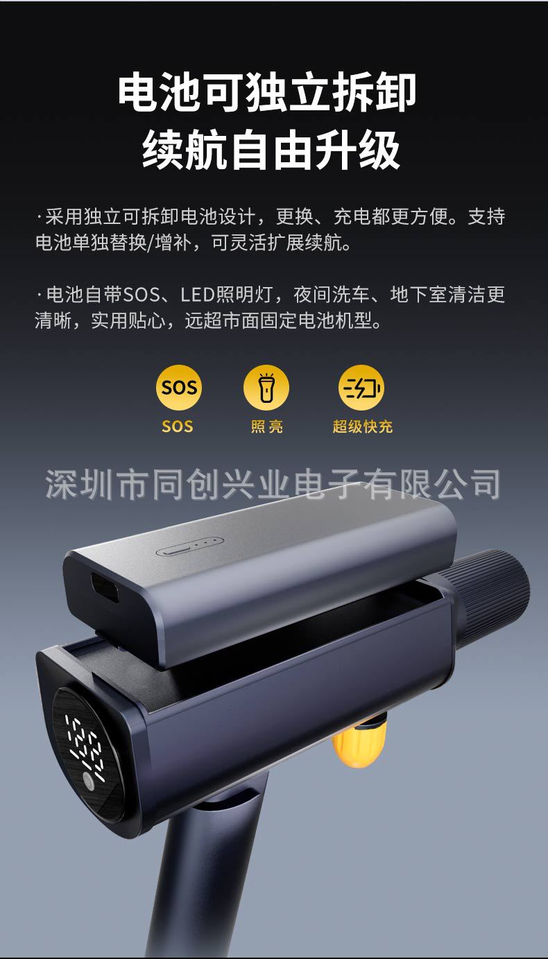 Brushless Car Washing Machine, High-Pressure Water Gun, Household Electric Lithium Battery 2026 New Model Cleaning Machine, Powerful Booster Device