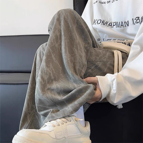 2025 New Loose Casual Pants for Men, Korean Style Trendy Versatile Pants, Summer Thin Model, Falling Sensation Wide Leg Floor-Length Pants