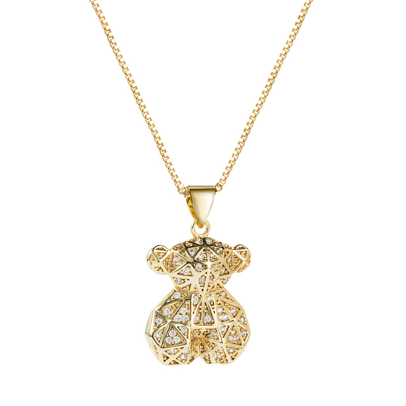 Bear Fashion Copper Necklace Wholesale display picture 8