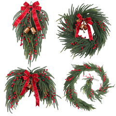 クロスボーダーアマゾンノーフォークパイン籐PEレッドフルーツクリスマス籐シミュレーションクリスマスソフト籐クリスマス装飾花