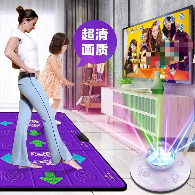 Танцевальный коврик двойной домашний ТВ высокой четкости беспроводной для похудения танцевальный тренажер камера бег соматосенсорная игровая консоль AR