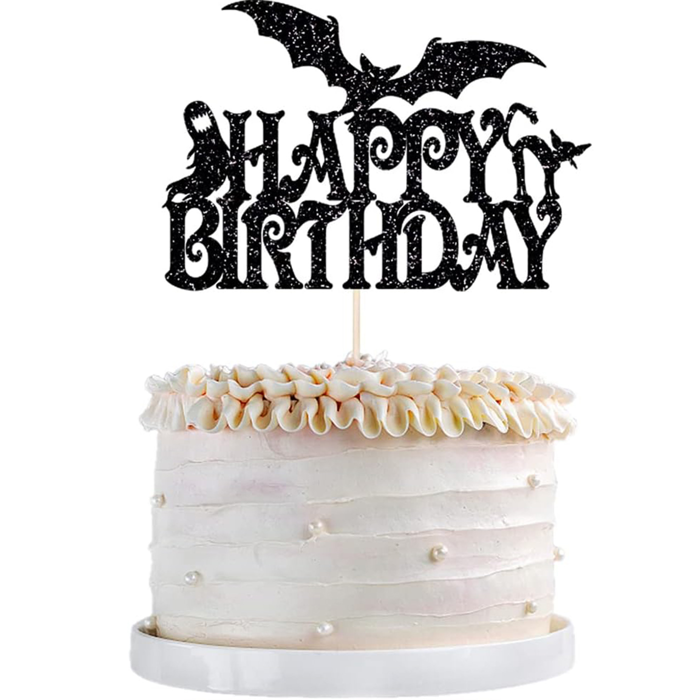 2024 nuevo tema de Halloween murciélagos decoración de pastel logotipo feliz cumpleaños decoración de pastel ventas calientes transfronterizas